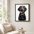Custom Hand Painted Dog Portrait Canvas Aura Canvas