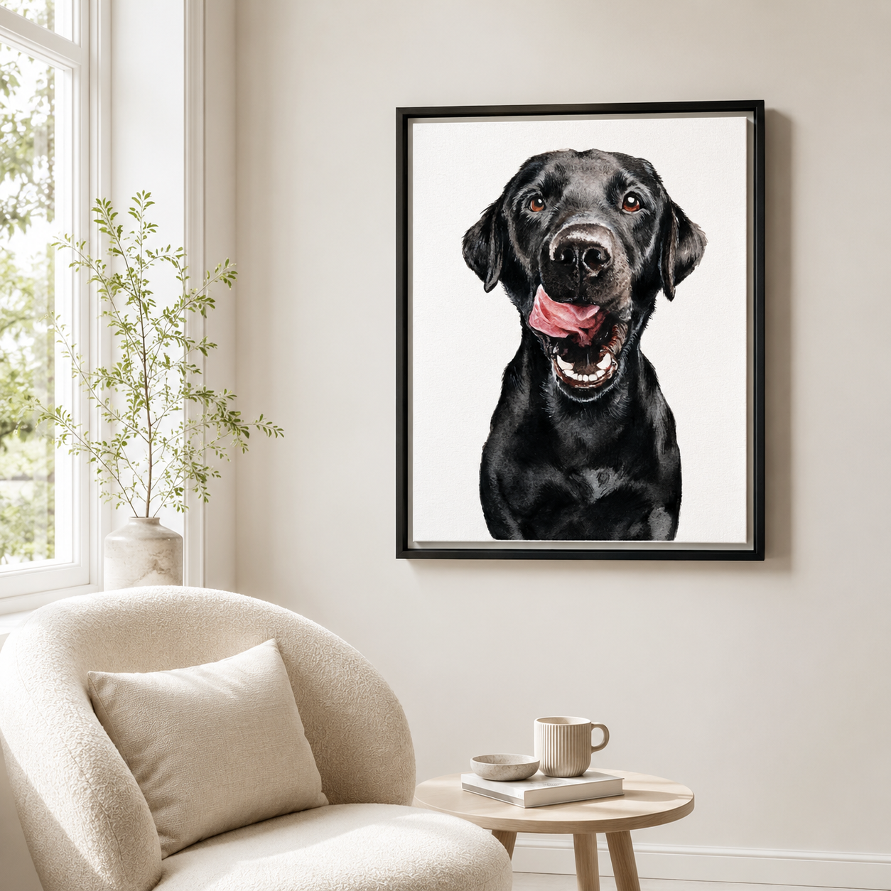 Custom Hand Painted Dog Portrait Canvas Aura Canvas
