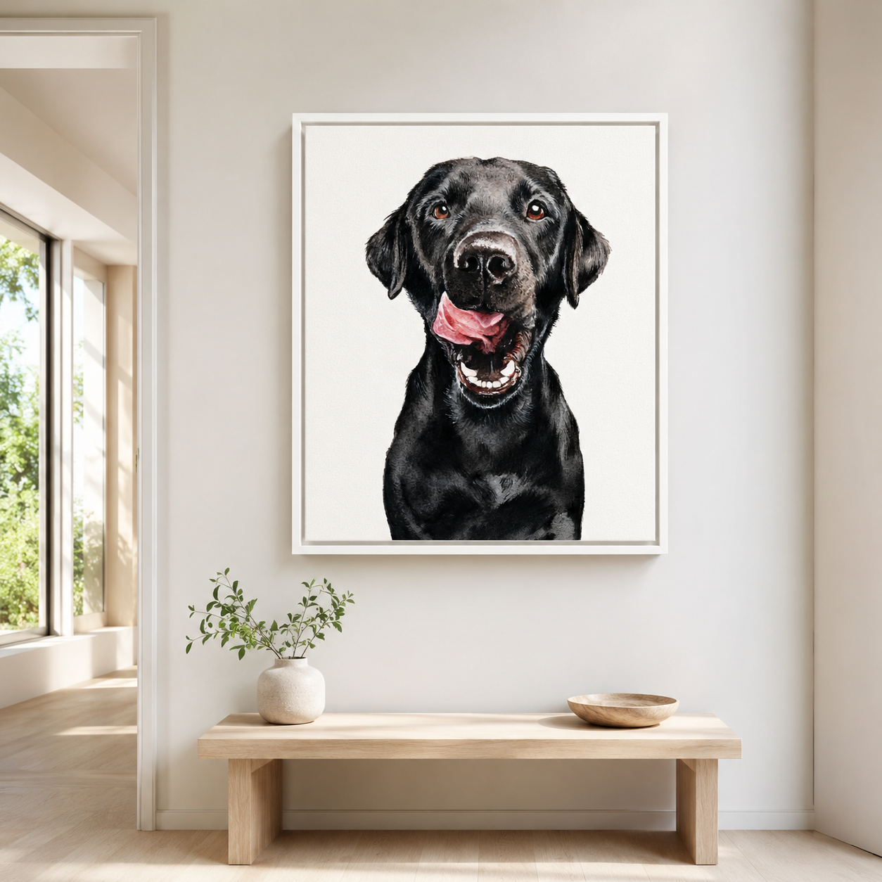 Custom Hand Painted Dog Portrait Canvas Aura Canvas