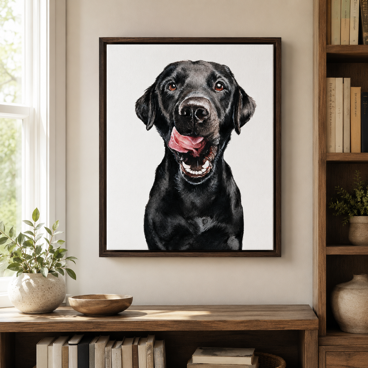 Custom Hand Painted Dog Portrait Canvas Aura Canvas