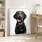 Custom Hand Painted Dog Portrait Canvas Aura Canvas