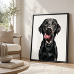 Custom Hand Painted Dog Portrait Canvas Aura Canvas