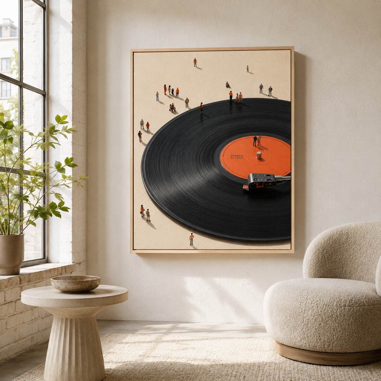 Vinyl Record Canvas Wall Art Aura Canvas