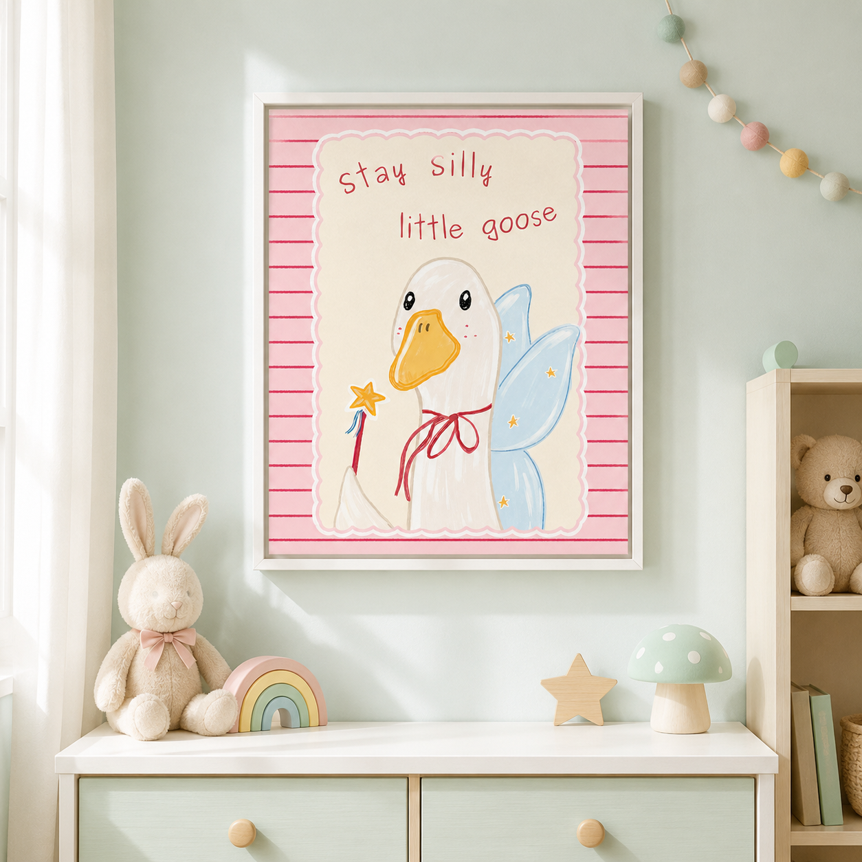 Silly Little Goose Canvas Wall Art Aura Canvas