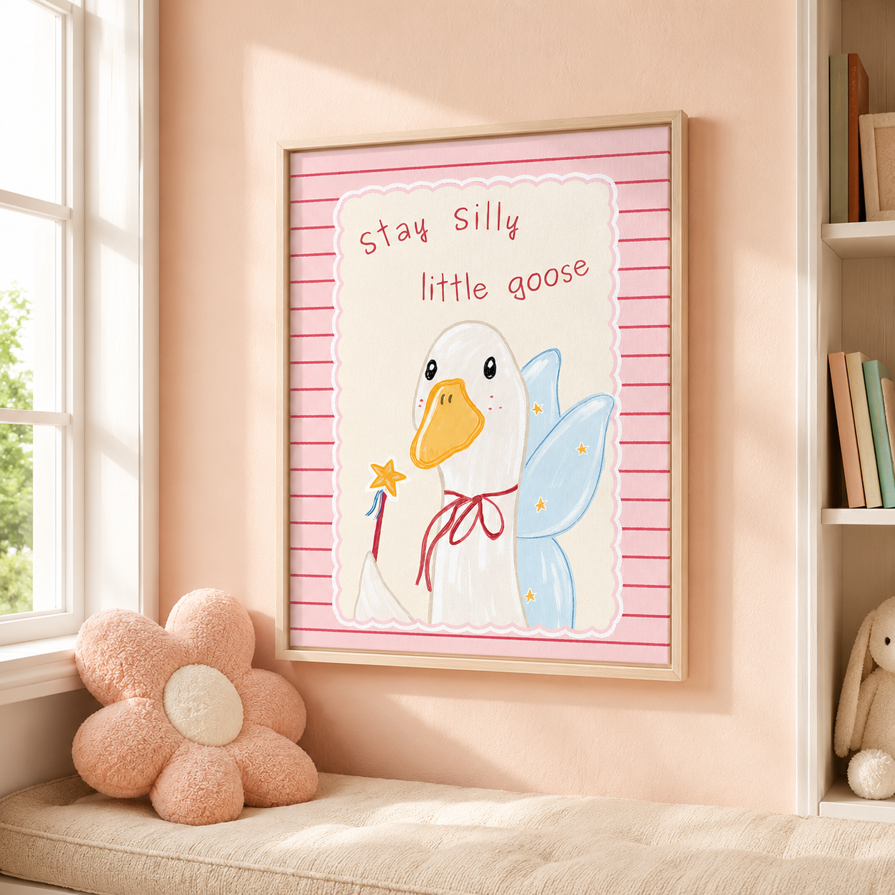 Silly Little Goose Canvas Wall Art Aura Canvas