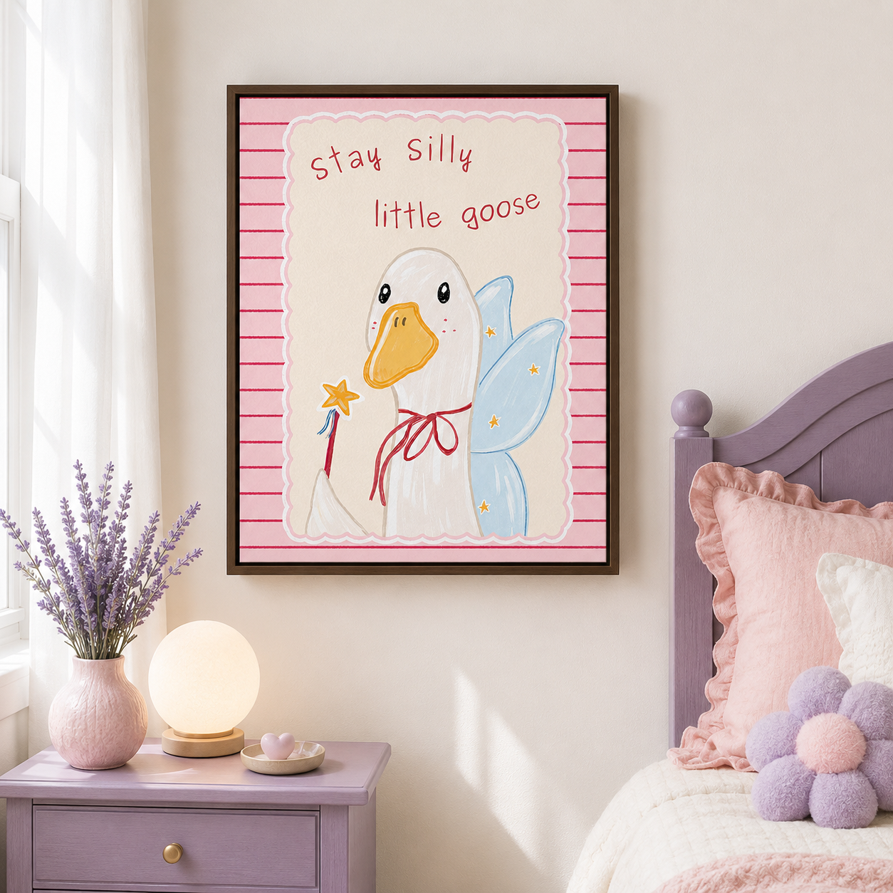 Silly Little Goose Canvas Wall Art Aura Canvas