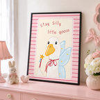 Silly Little Goose Canvas Wall Art Aura Canvas