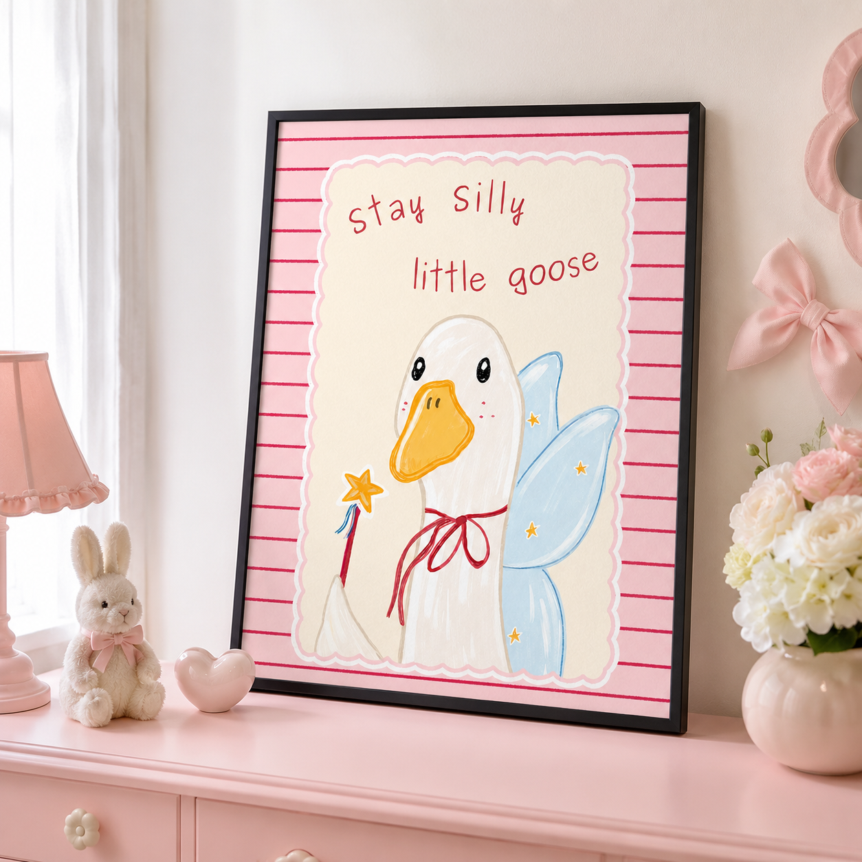 Silly Little Goose Canvas Wall Art Aura Canvas