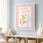 Silly Little Goose Canvas Wall Art Aura Canvas
