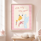 Silly Little Goose Canvas Wall Art Aura Canvas
