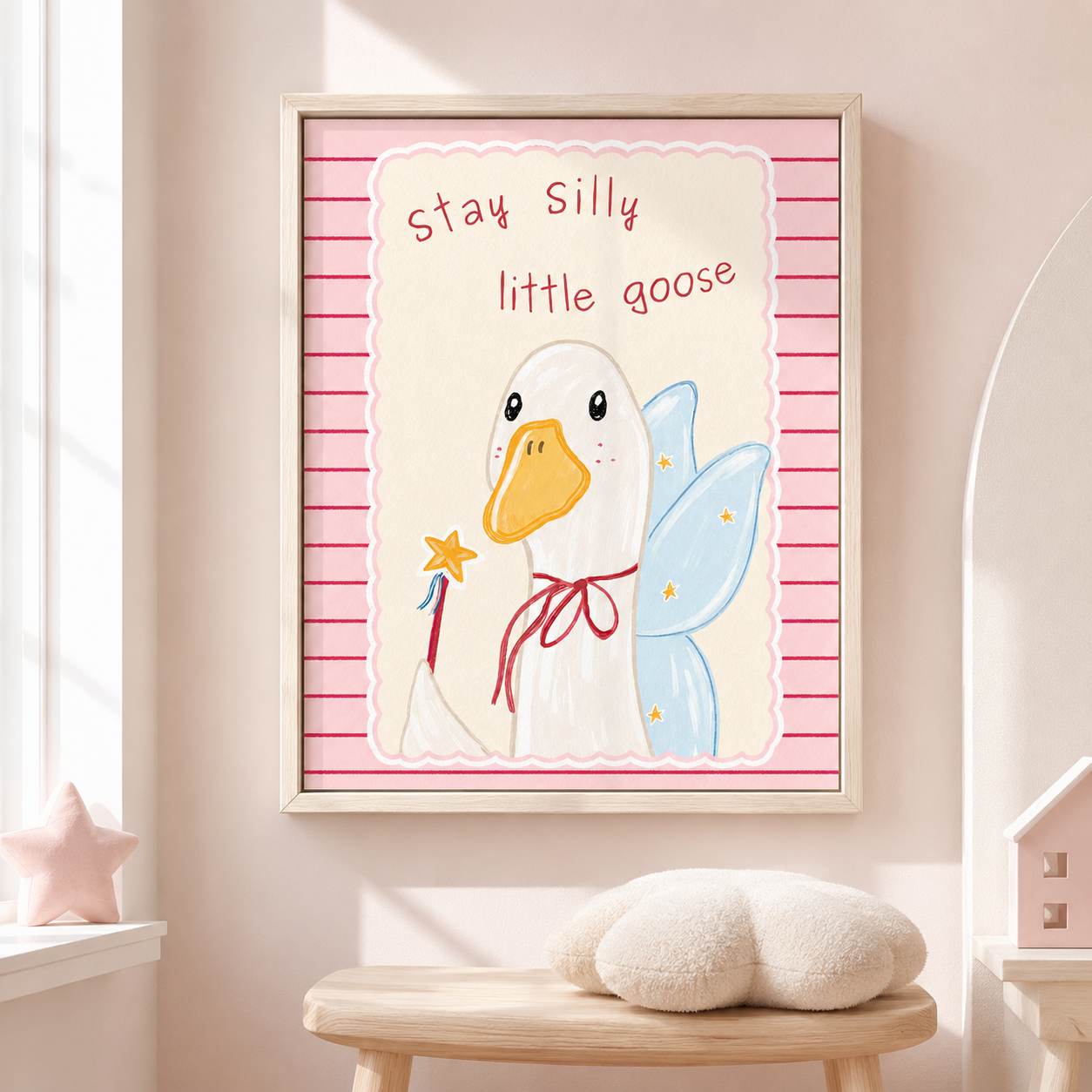Silly Little Goose Canvas Wall Art Aura Canvas