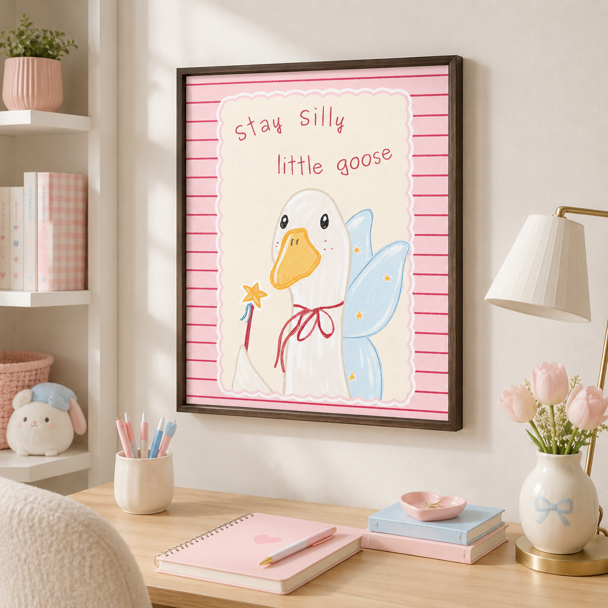 Silly Little Goose Canvas Wall Art Aura Canvas