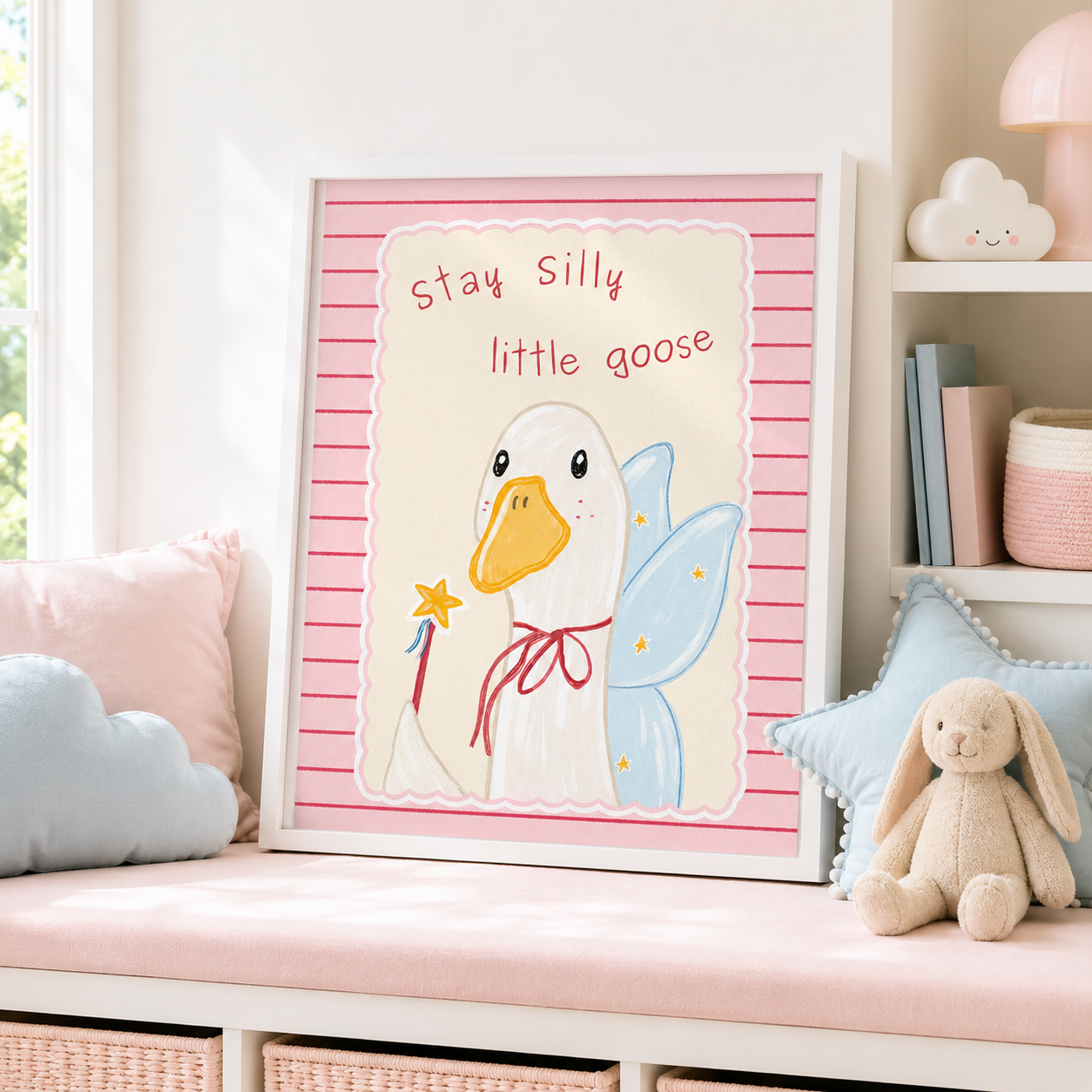Silly Little Goose Canvas Wall Art Aura Canvas