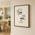 One For You One For Me Coffee Canvas Wall Art Aura Canvas