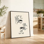 One For You One For Me Coffee Canvas Wall Art Aura Canvas
