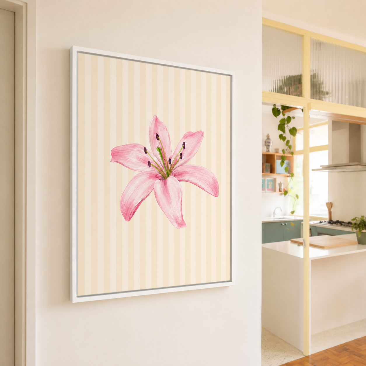 Pink Lily Canvas Wall Art Aura Canvas