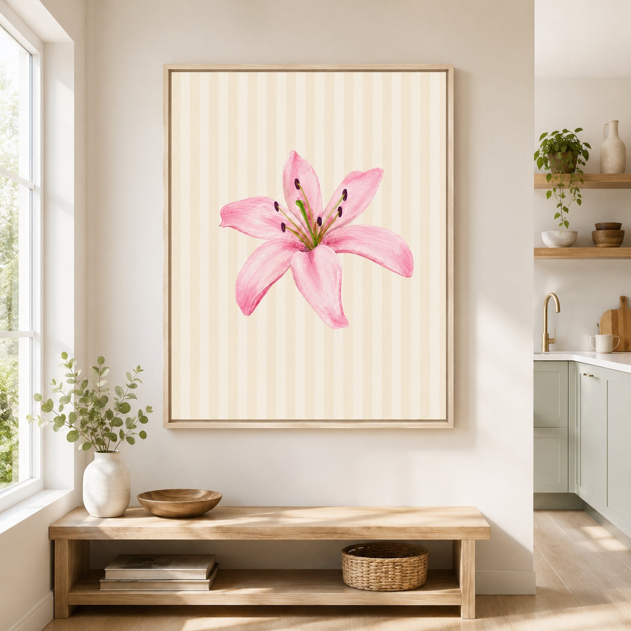 Pink Lily Canvas Wall Art Aura Canvas