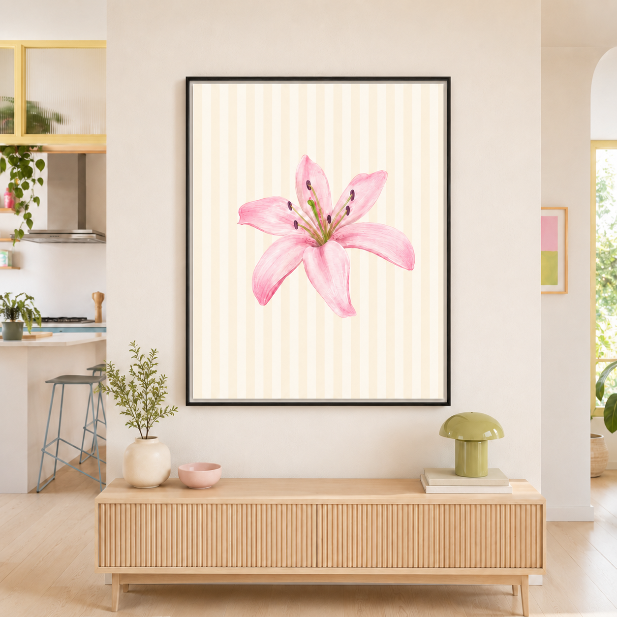Pink Lily Canvas Wall Art Aura Canvas