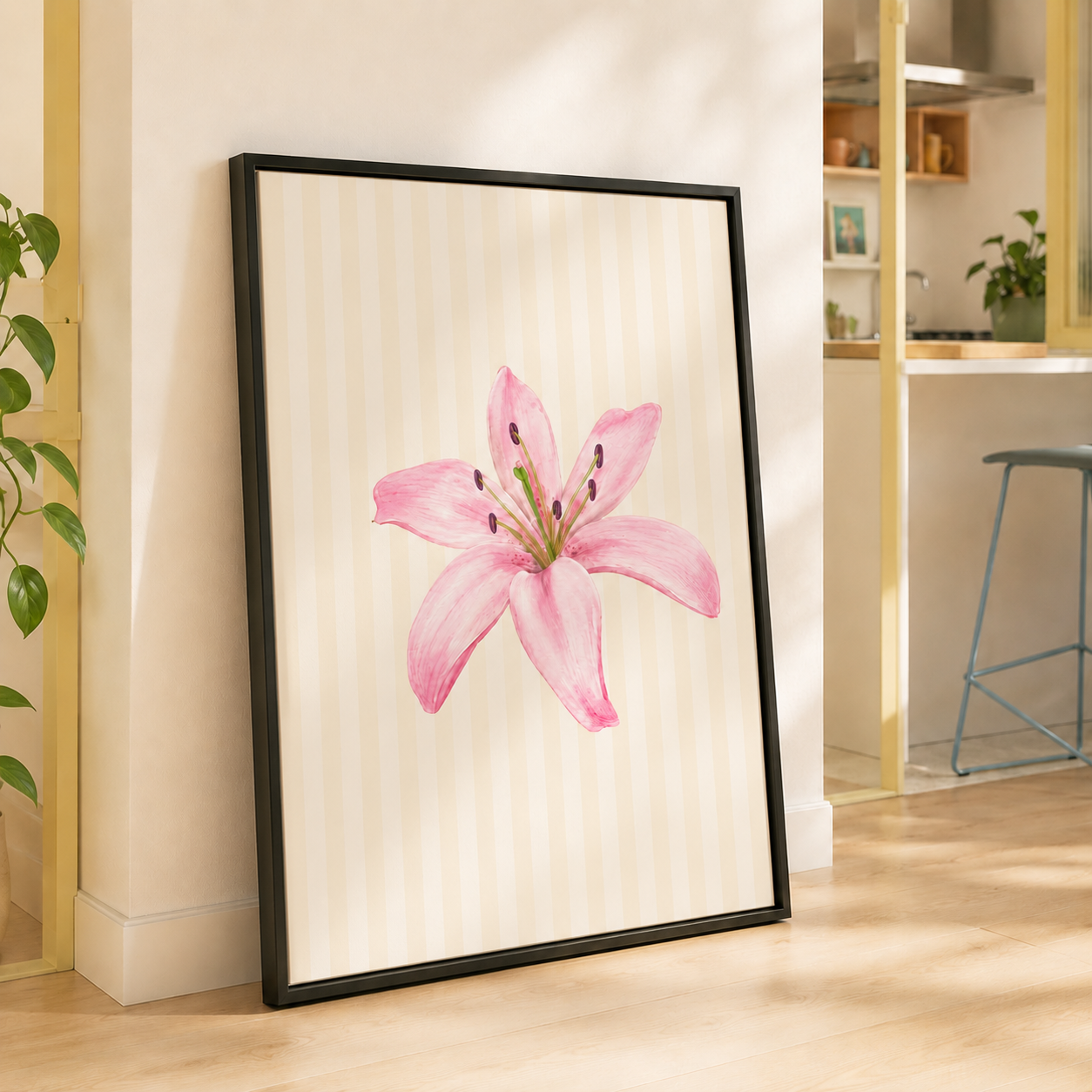Pink Lily Canvas Wall Art Aura Canvas
