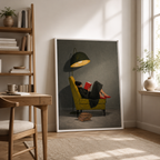 Cozy Reading Woman Canvas Wall Art Aura Canvas