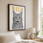Custom Vintage Pet Portrait Canvas Aura Canvas