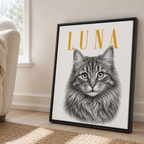 Custom Vintage Pet Portrait Canvas Aura Canvas