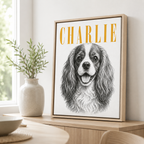 Custom Vintage Pet Portrait Canvas Aura Canvas