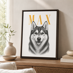Custom Vintage Pet Portrait Canvas Aura Canvas