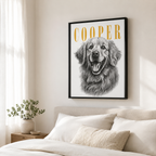 Custom Vintage Pet Portrait Canvas Aura Canvas