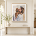 Custom Pet Love Portrait Canvas Aura Canvas
