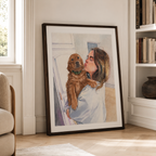 Custom Pet Love Portrait Canvas Aura Canvas