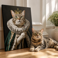 Custom Crowned Pet Portrait Canvas Aura Canvas