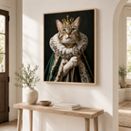 Custom Crowned Pet Portrait Canvas Aura Canvas