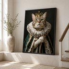 Custom Crowned Pet Portrait Canvas Aura Canvas