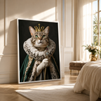 Custom Crowned Pet Portrait Canvas Aura Canvas