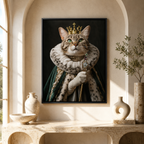 Custom Crowned Pet Portrait Canvas Aura Canvas