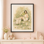 Custom Pet Love Portrait Canvas Aura Canvas