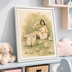 Custom Pet Love Portrait Canvas Aura Canvas
