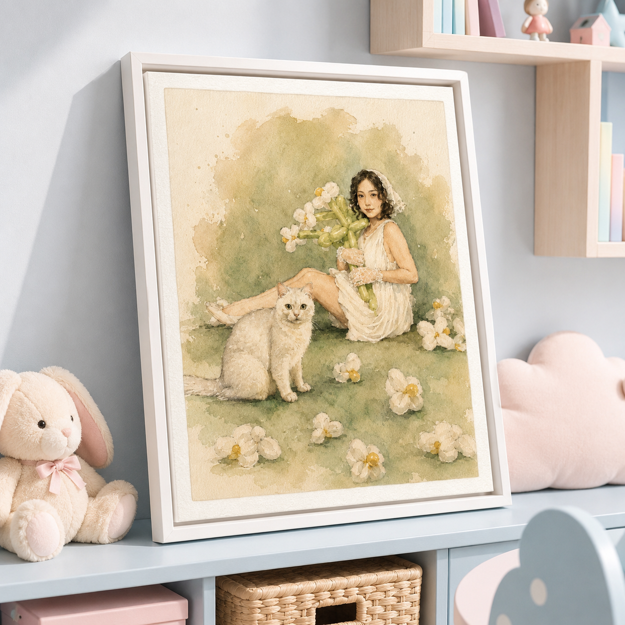 Custom Pet Love Portrait Canvas Aura Canvas