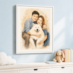 Custom Pet Love Portrait Canvas Aura Canvas