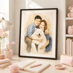 Custom Pet Love Portrait Canvas Aura Canvas