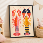 Colorful Lobster Canvas Wall Art Aura Canvas