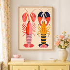 Colorful Lobster Canvas Wall Art Aura Canvas