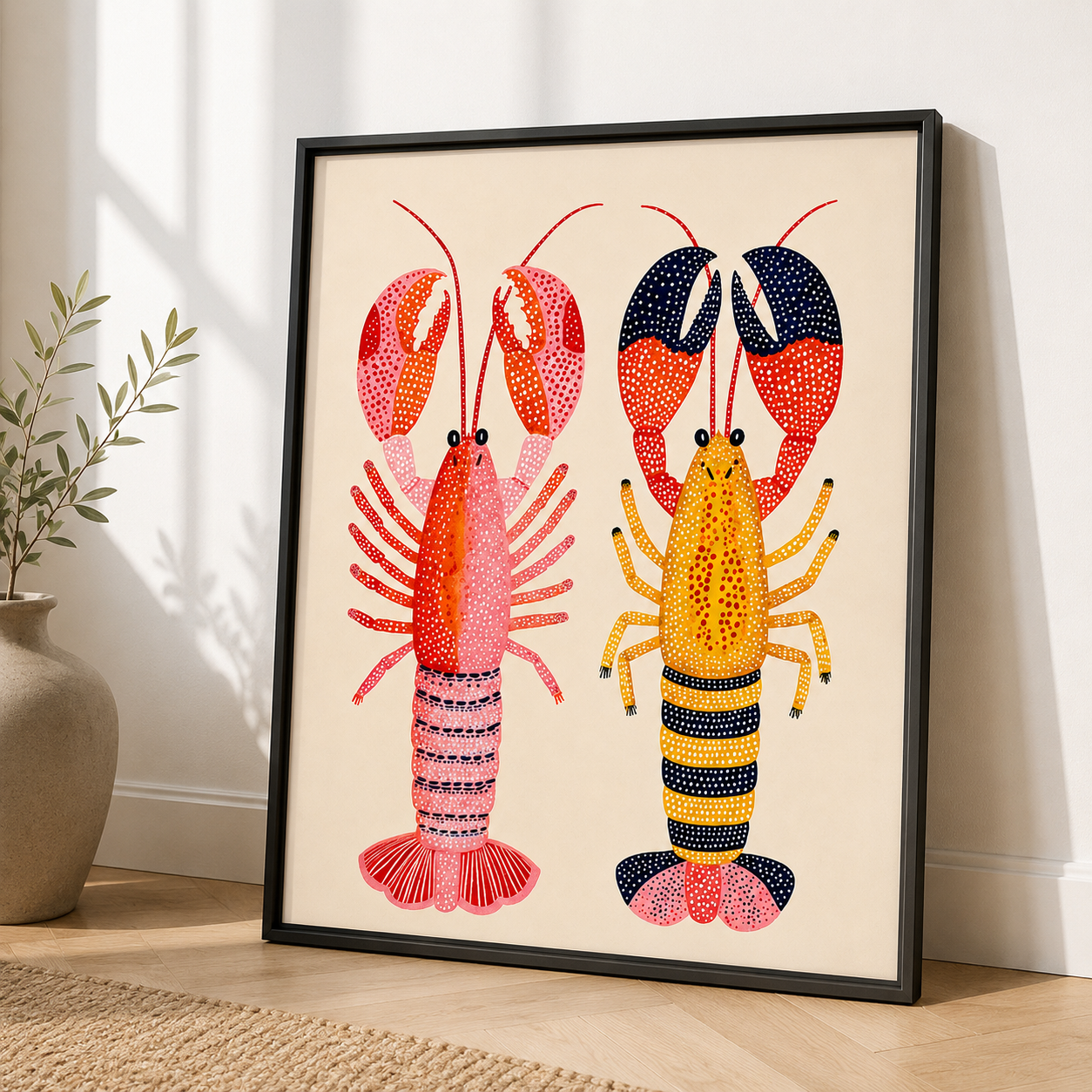 Colorful Lobster Canvas Wall Art Aura Canvas