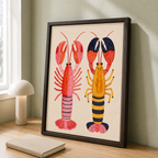 Colorful Lobster Canvas Wall Art Aura Canvas