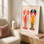 Colorful Lobster Canvas Wall Art Aura Canvas