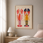 Colorful Lobster Canvas Wall Art Aura Canvas