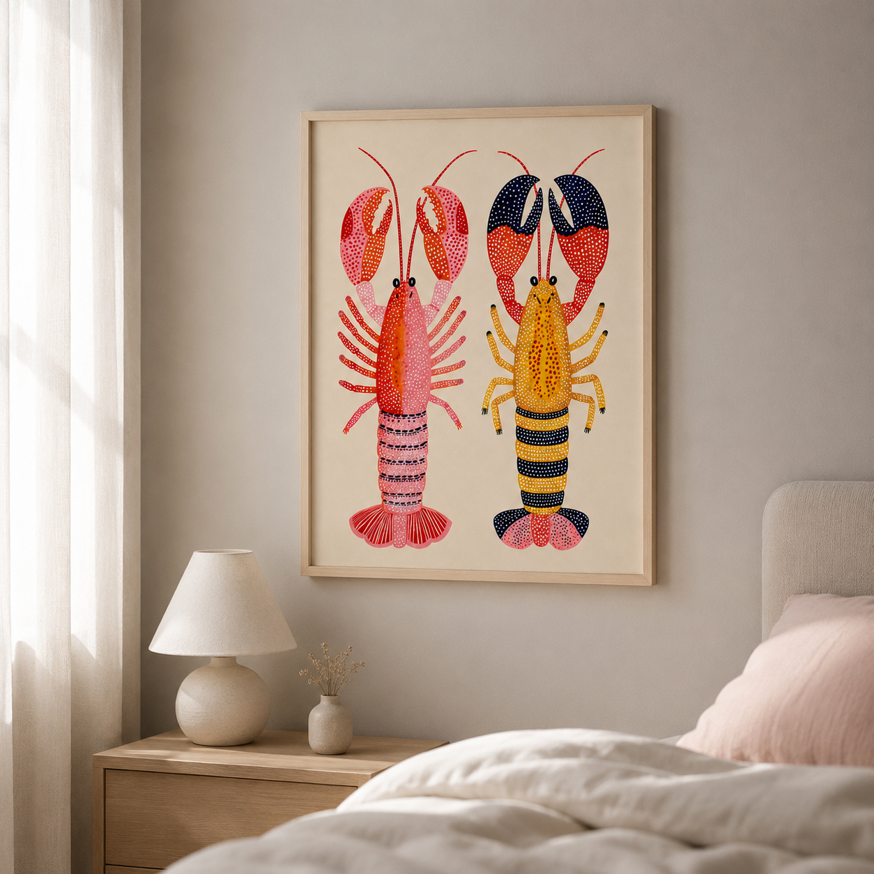 Colorful Lobster Canvas Wall Art Aura Canvas