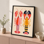 Colorful Lobster Canvas Wall Art Aura Canvas