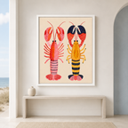 Colorful Lobster Canvas Wall Art Aura Canvas